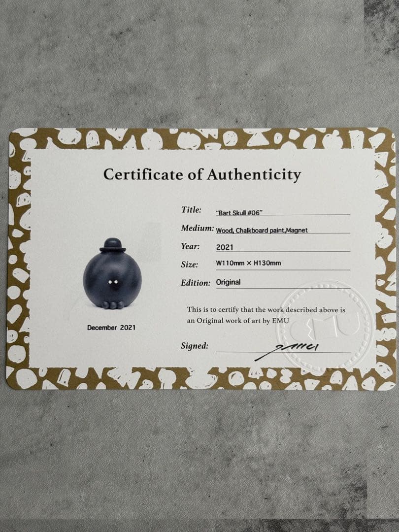 EMU こけし フィギュア Bart Skull #06　emu_bb 2021