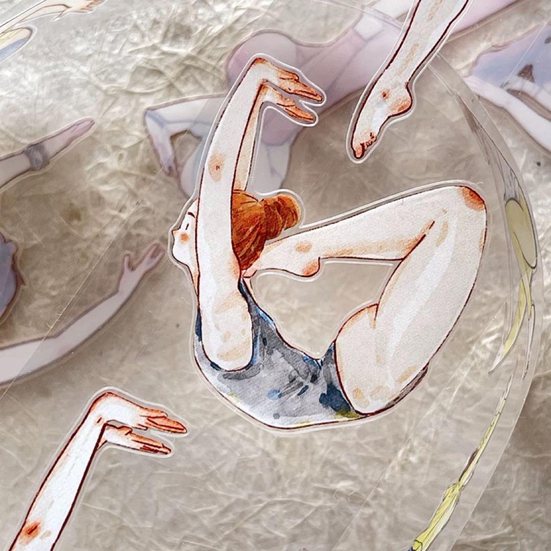 新品　DINGDING　25#Yoga　PET霧面型抜きマステ切り売り　1ループ