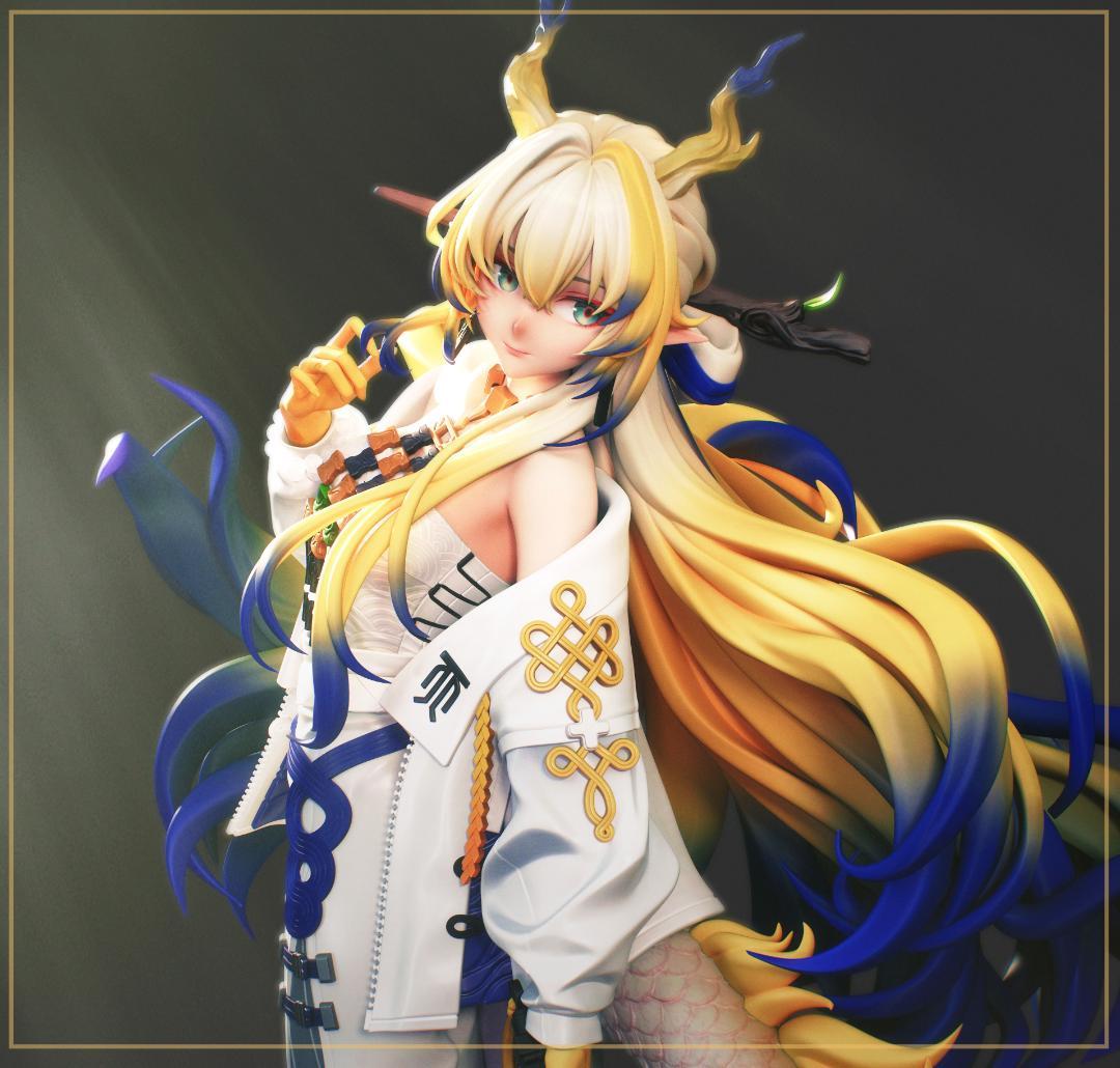 1/7　未塗装 未組立　フィギュア　ガレージキット　シュウ 　アークナイツ