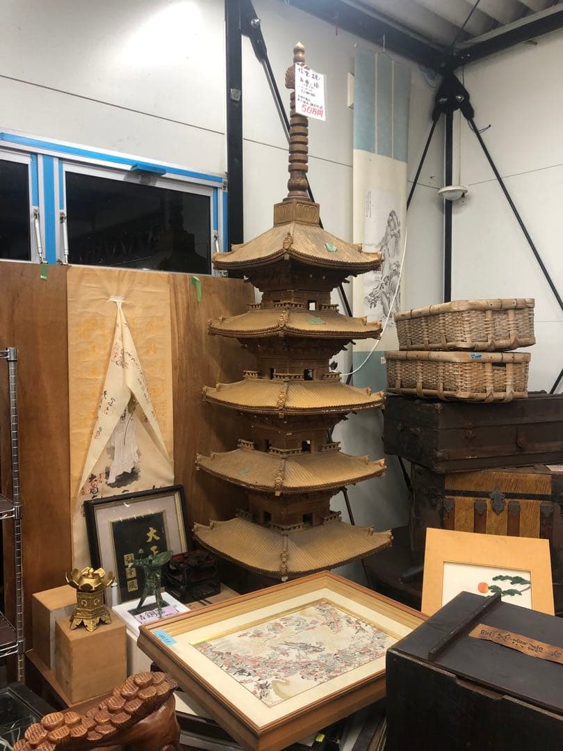 信楽焼　五重塔 約150cm アンティーク