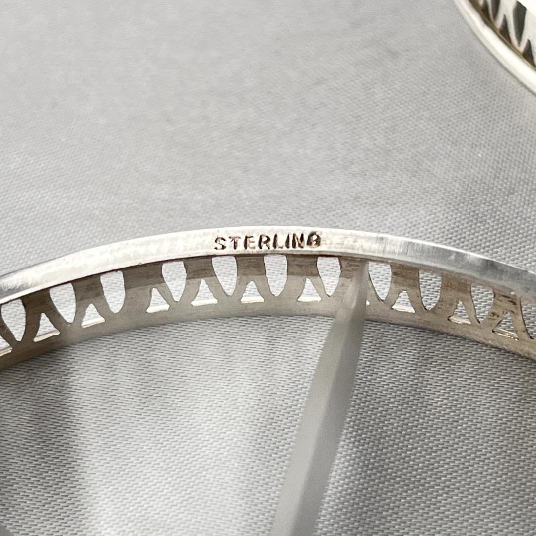 【純銀/ガラス】ワイングラスコースター 8枚 / ホルダー スターリング