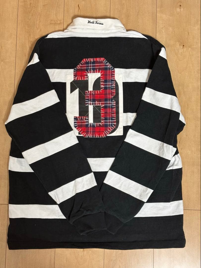 ウェア Supreme Stripe Rugby Black