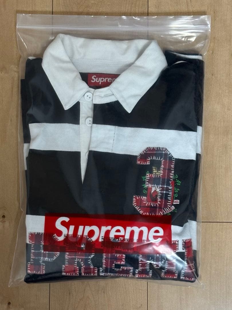 ウェア Supreme Stripe Rugby Black