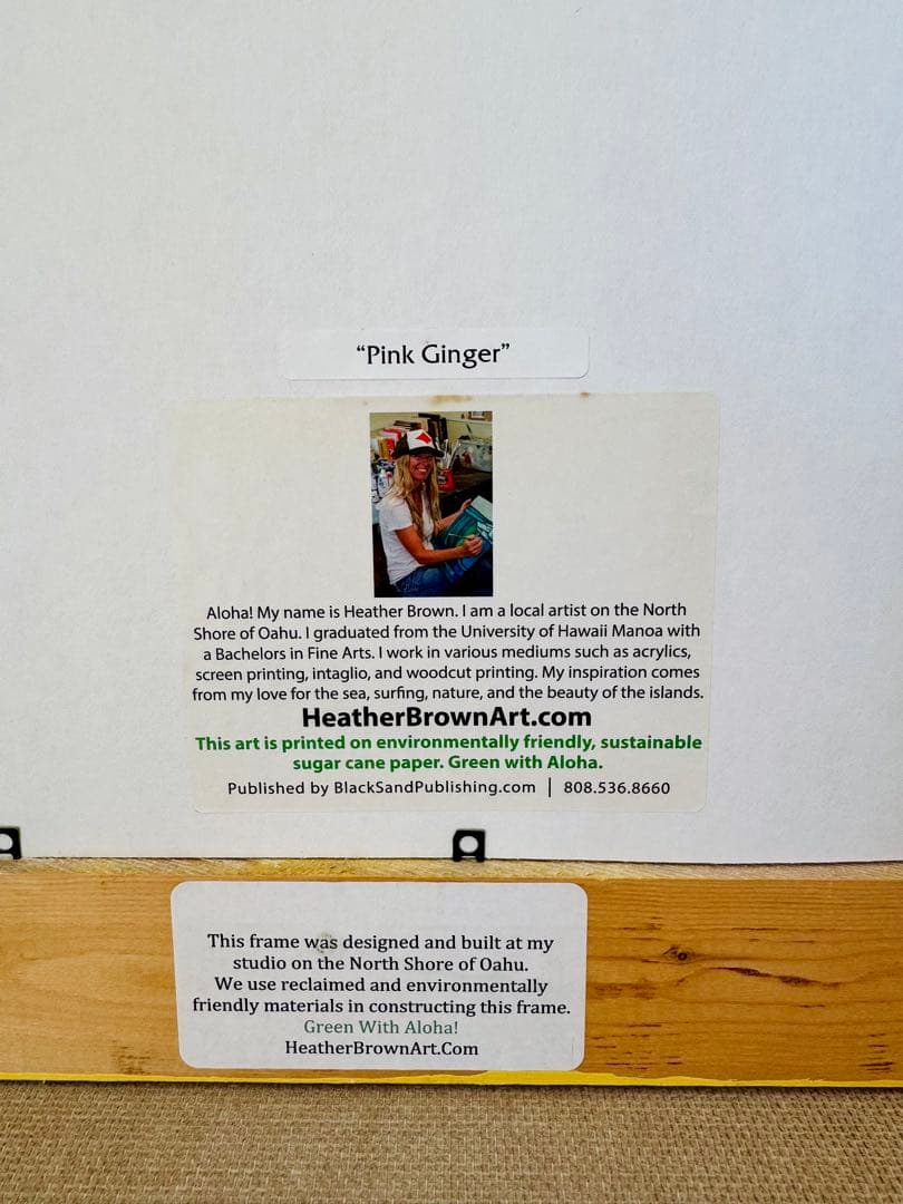 ヘザーブラウン Heather Brown ハワイアート 正規フレーム・額縁付き