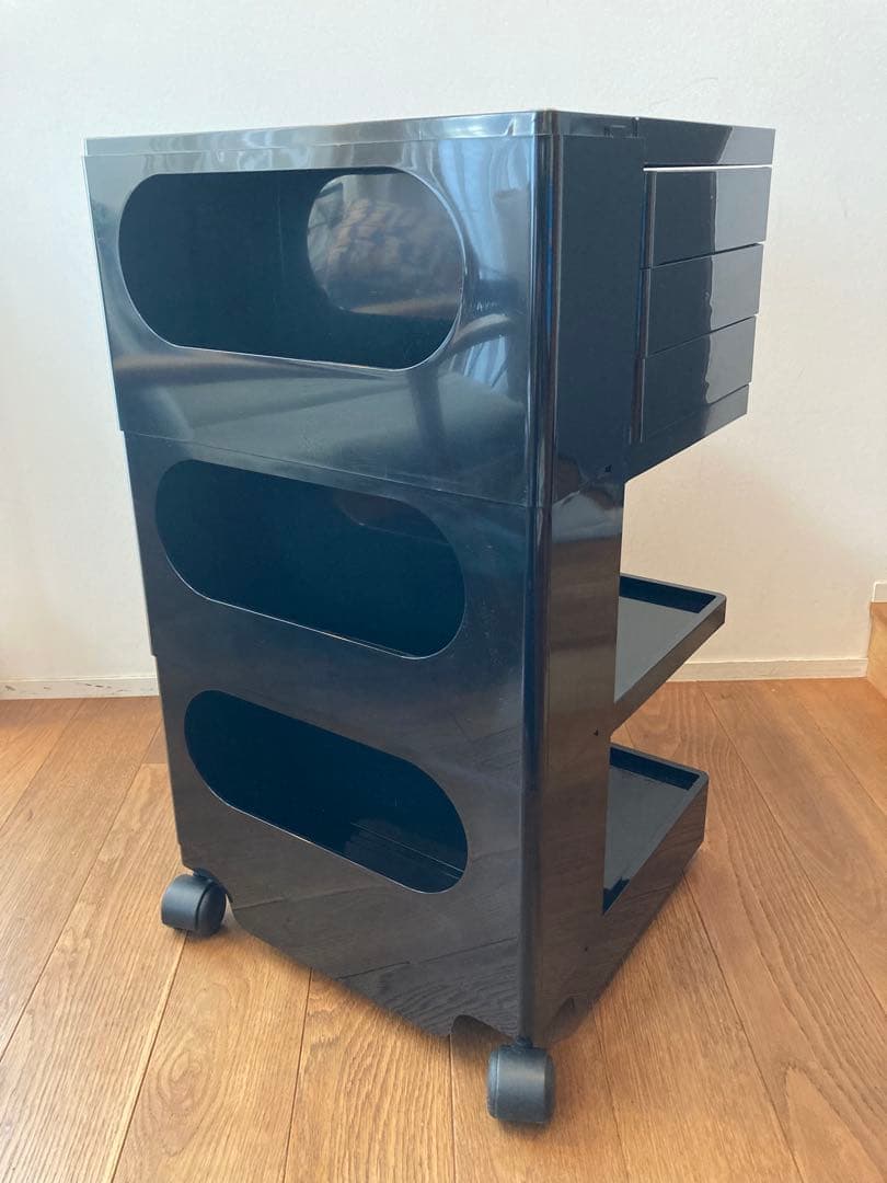 B-LINE ボビーワゴン 3段3トレイ ブラック