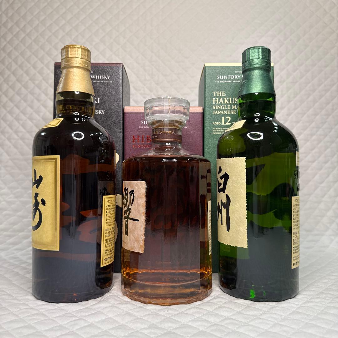☆サントリー 山崎12年・響BC・白州12年 700ml 化粧箱付 3本セット☆