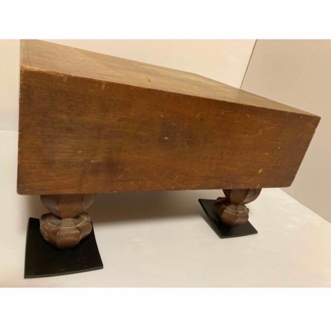 【年代物】木製　足つき碁盤と碁石、足置きセット 19路盤　324マス　へそつき