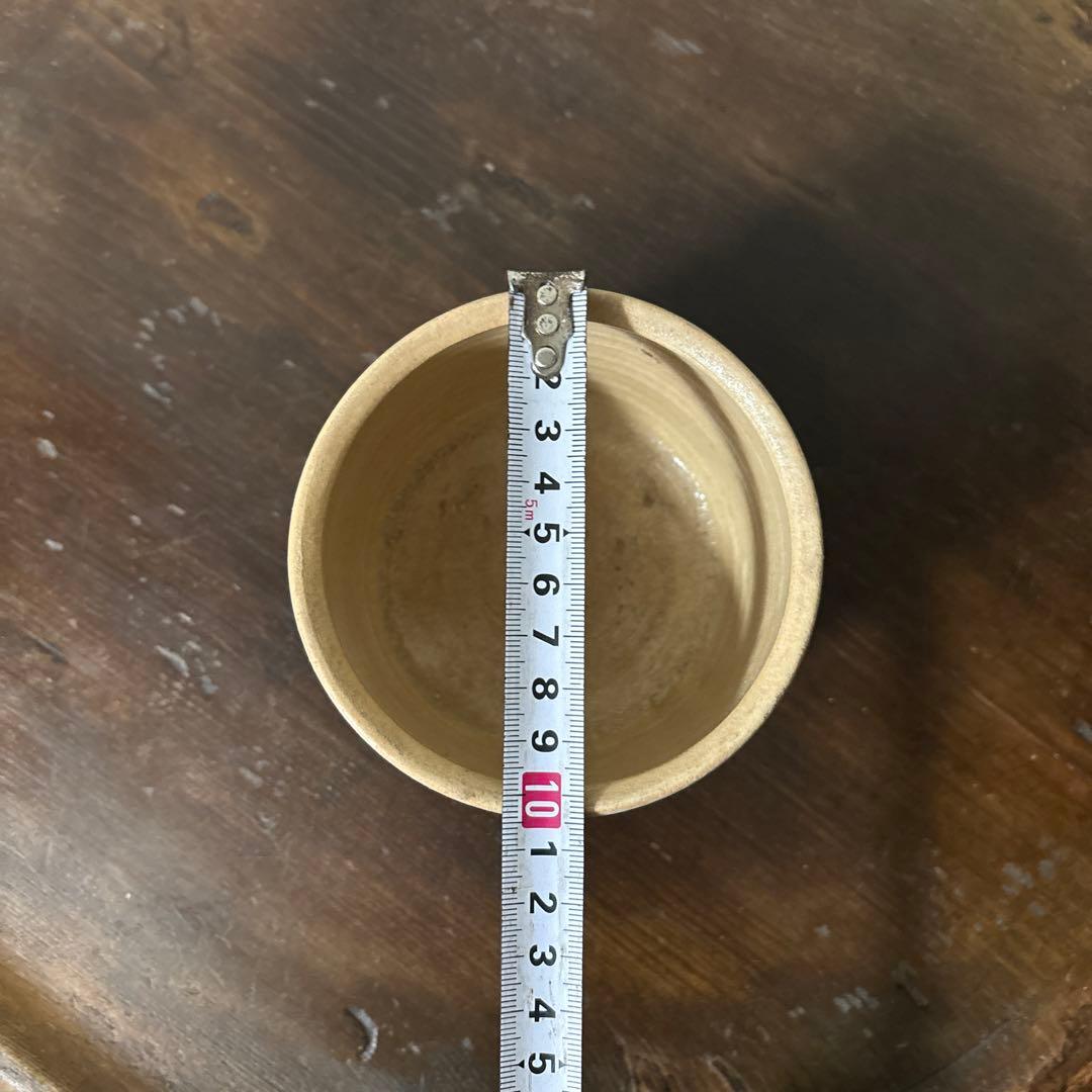 アンティーク輪線文　蓋物　古瀬戸　花器　古道具　骨董　検:白洲正子　秦秀雄　李朝