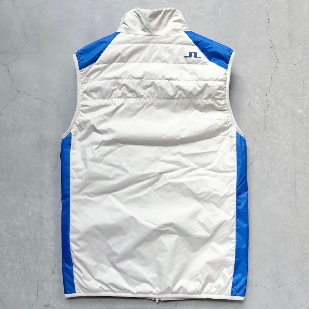 J.LINDEBERG リバーシブル 中綿ボアベスト ダブルジップ 2way S