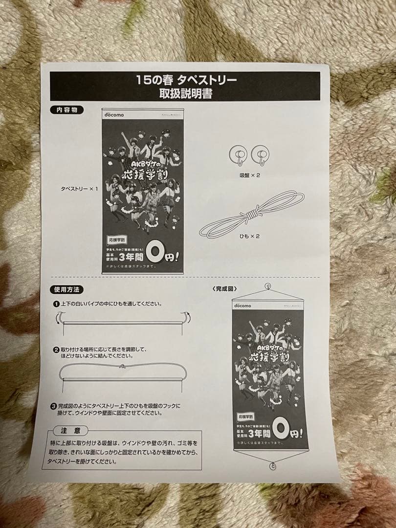 AKB48 NTTドコモ AKBダケの応援学割2013 タペストリー のぼり