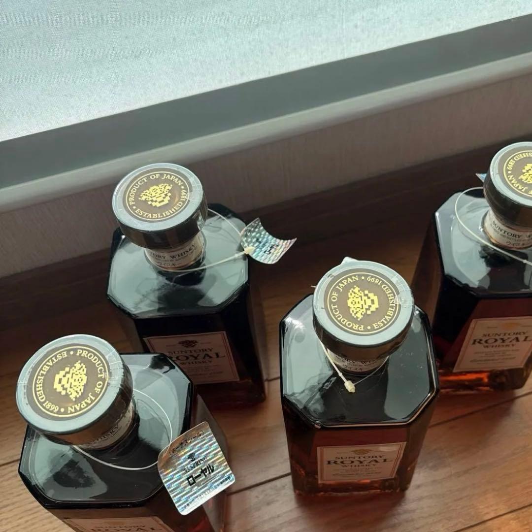 古酒サントリー ローヤル ウイスキー旧スリムボトル4本セット！700ml 43%