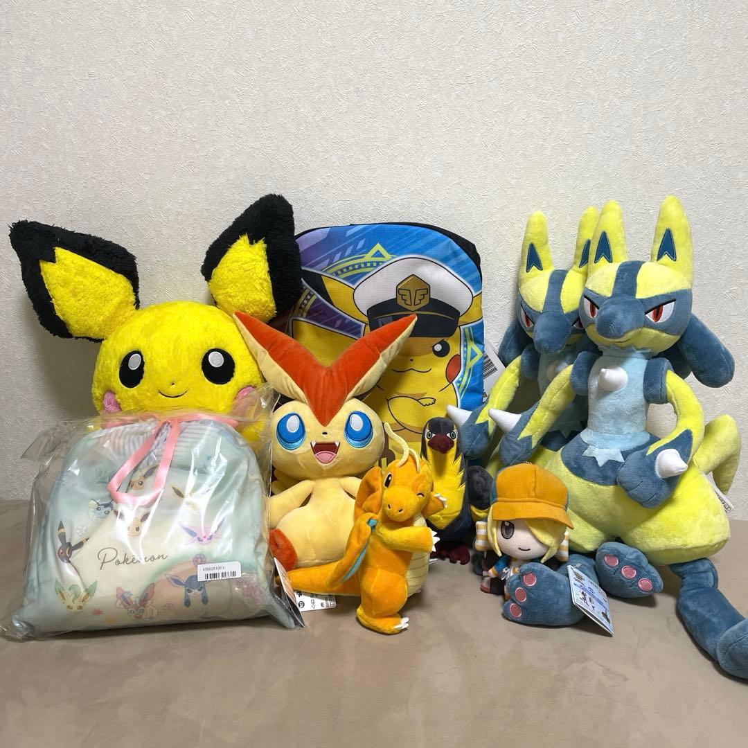 ポケモン　ぬいぐるみ　リュック　ブランケット　9点セット