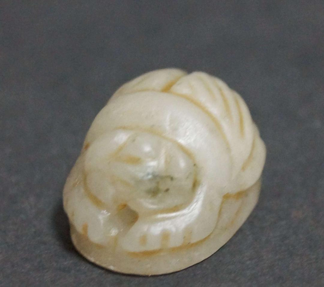 古代エジプトスカラベ(フンコロガシ)刻『人物像』メノウ瑪瑙印章