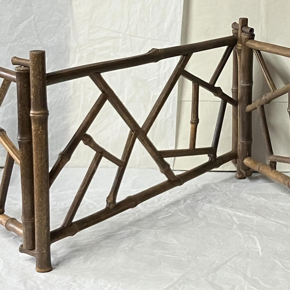 w162 竹製 氷裂結界 炉屏 結界 衝立 煎茶道具 茶道具