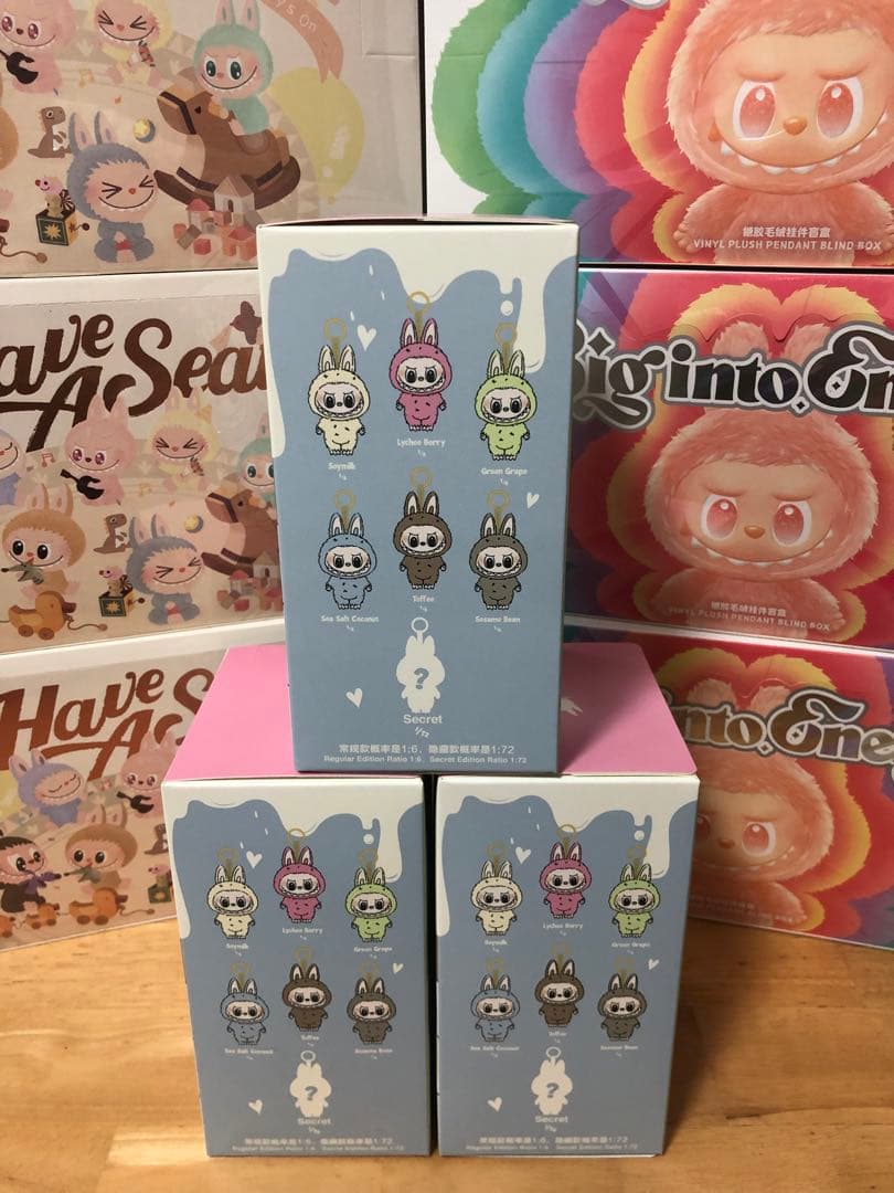 【未開封】 Labubu Exciting Macaron ぬいぐるみ 3ピース