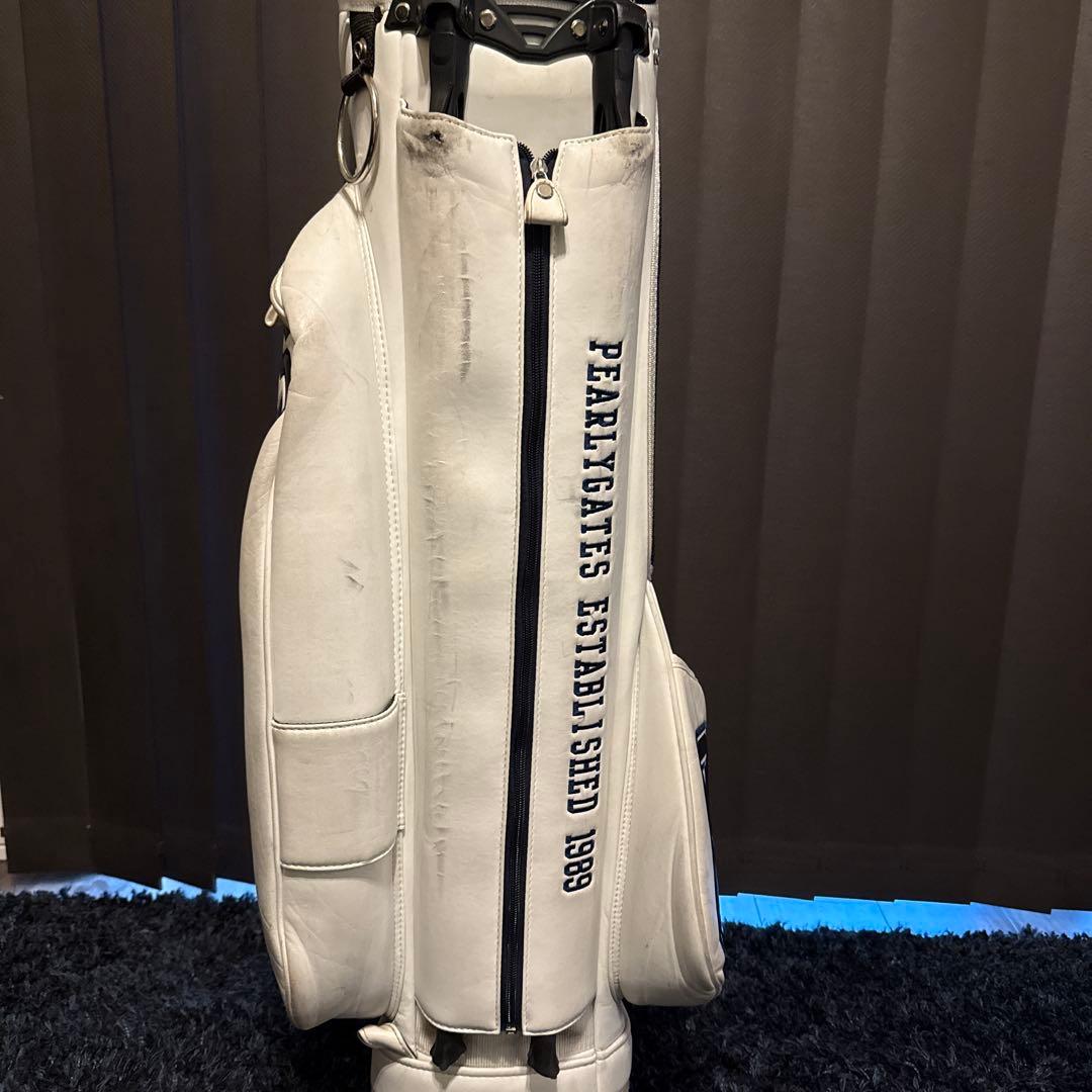 値下げ！PEARLY GATES キャディバッグ 89 ホワイト　ネイビー