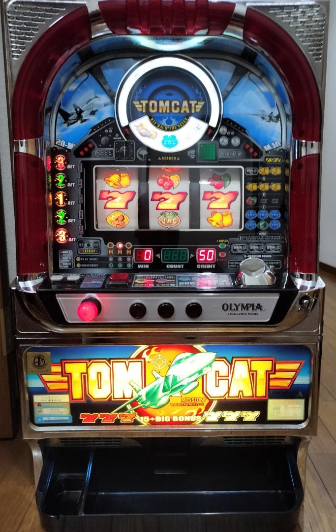 【パチスロ実機】オリンピア★トムキャット【オートプレイ付不要機付】４号機