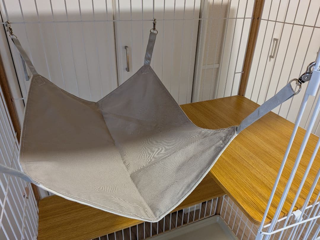 キャットケージ 木製フレーム 猫壱つめとぎポール付