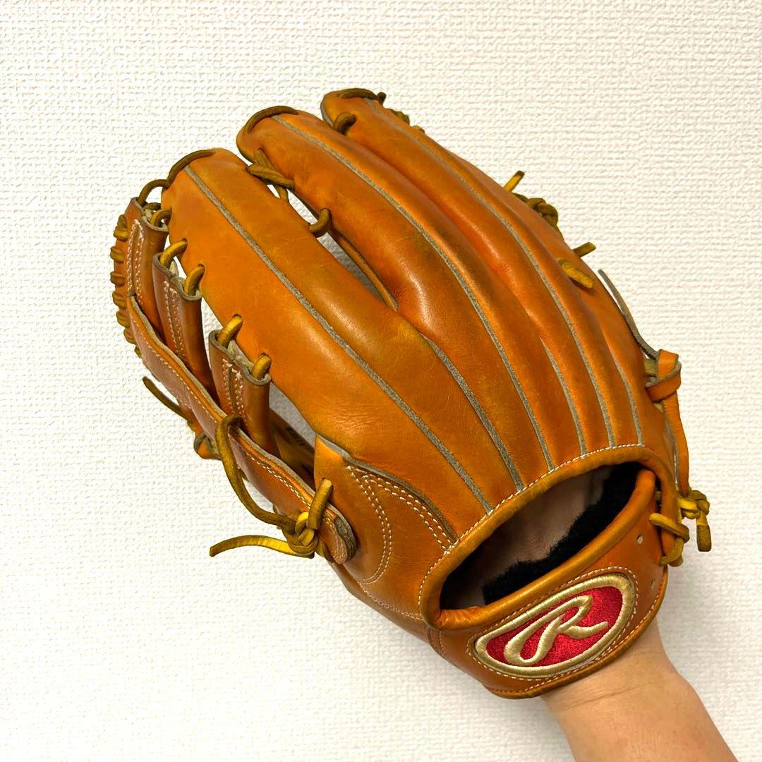 582 ローリングス 最高級 キップレザー 型抜群 硬式 外野手用グローブ 左投