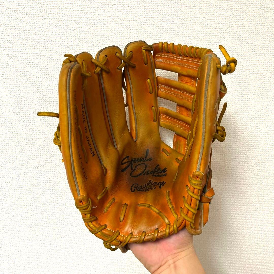 582 ローリングス 最高級 キップレザー 型抜群 硬式 外野手用グローブ 左投