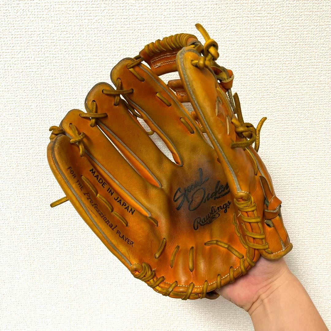 582 ローリングス 最高級 キップレザー 型抜群 硬式 外野手用グローブ 左投