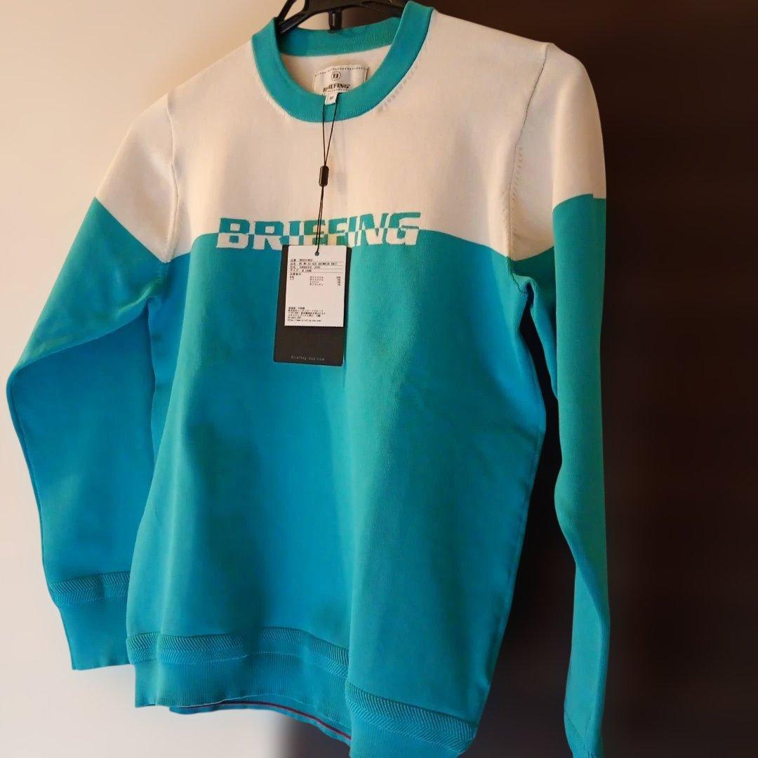 未使用！本日お値下！BRIEFING セーター M ターコイズ/ホワイトサイズM