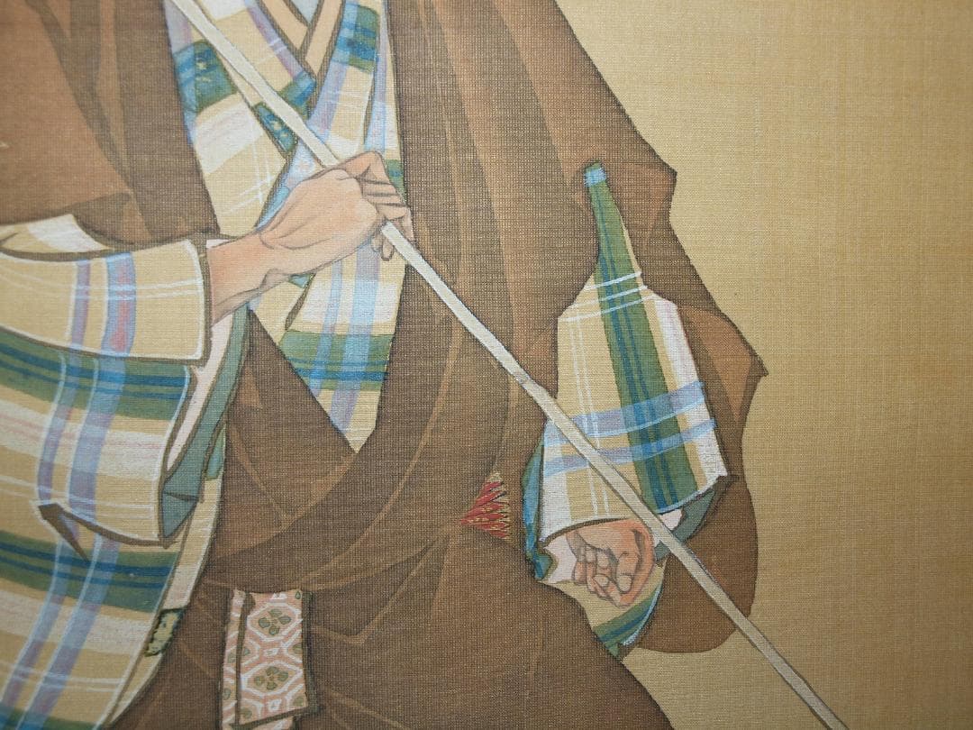 時代の掛軸　人物図肉筆保証　蔵整理　日本　中国美术品 X823C16-5