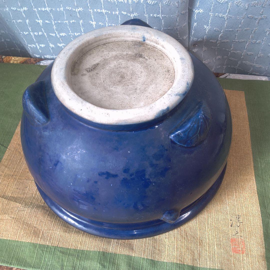 中国美術？ 香炉 中国 骨董 藍釉 青釉 瑠璃釉 伊万里？