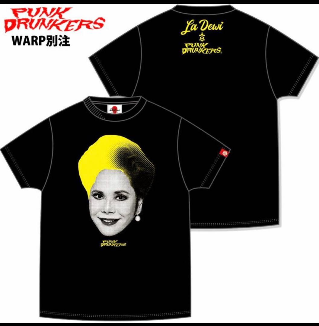 パンクドランカーズPUNK DRUNKERS Tシャツ　デヴィ夫人ステッカー