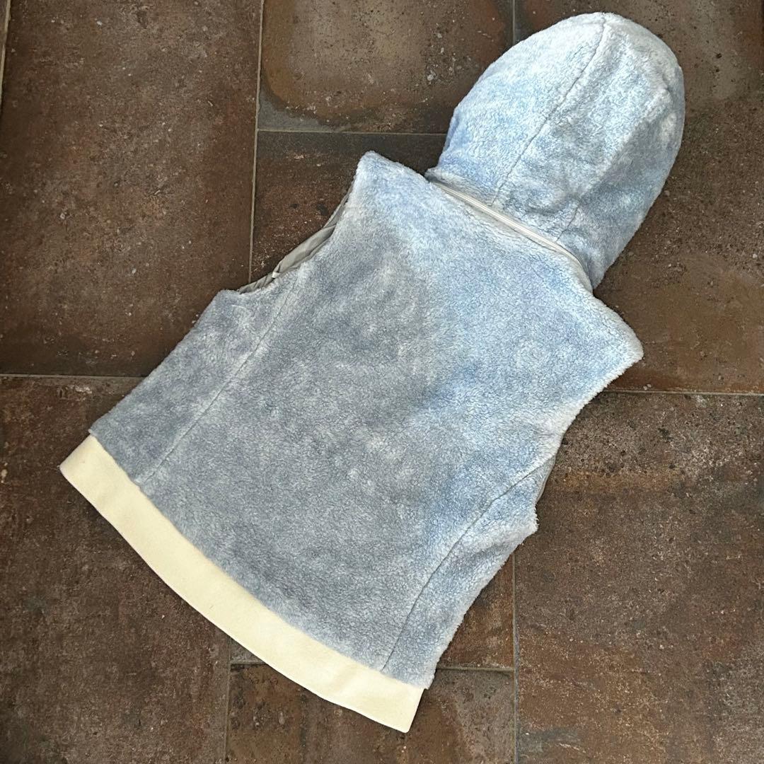 archivio 2WAY 中綿 ボア ジップ ノースリーブ パーカ ベスト