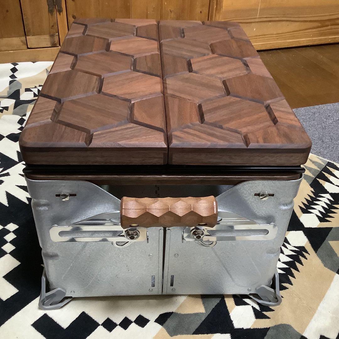 スノーピークシェルフコンテナ25サイズ スライド開口天板 ヘキサゴン柄108