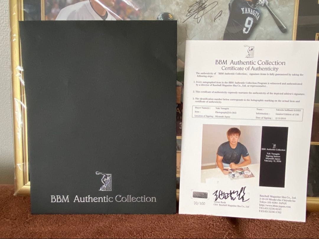 naoさま専用　柳田選手トリプルスリー達成記念、直筆サイン入りフォトパネル