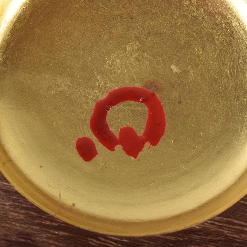 くりのぼう　川本光春作　雲月彫　内金溜香合　建仁寺竹田益州書付　V7217