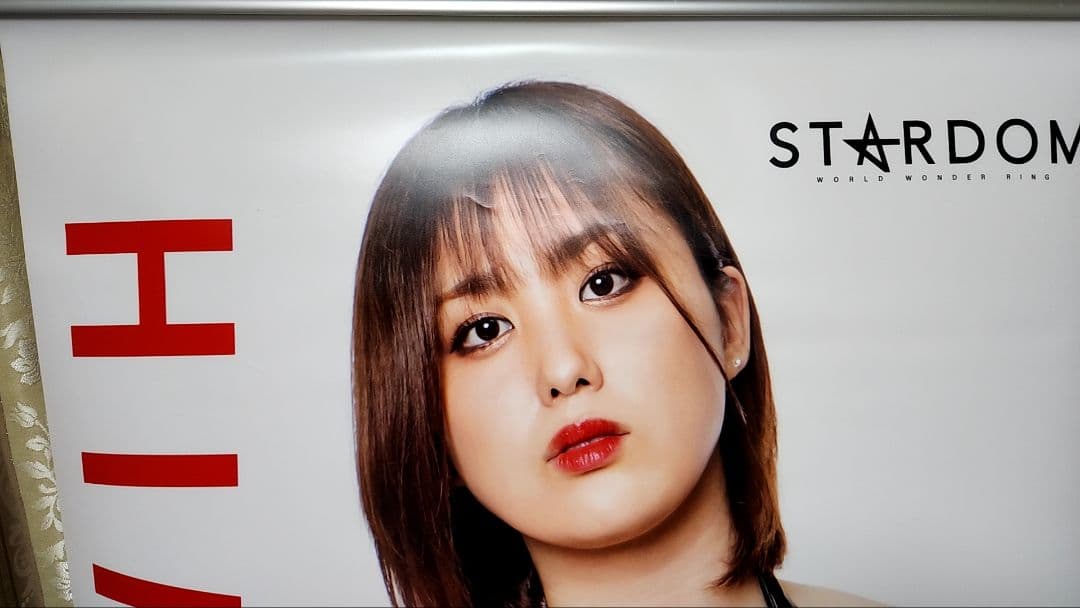 女子プロレス　スターダム　ひめか　等身大 タペストリー　中古品