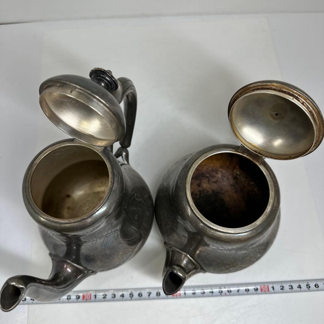 クリストフル　彫金天秤ホールマーク　ポット2点　1558g 東さ7-0414⑤