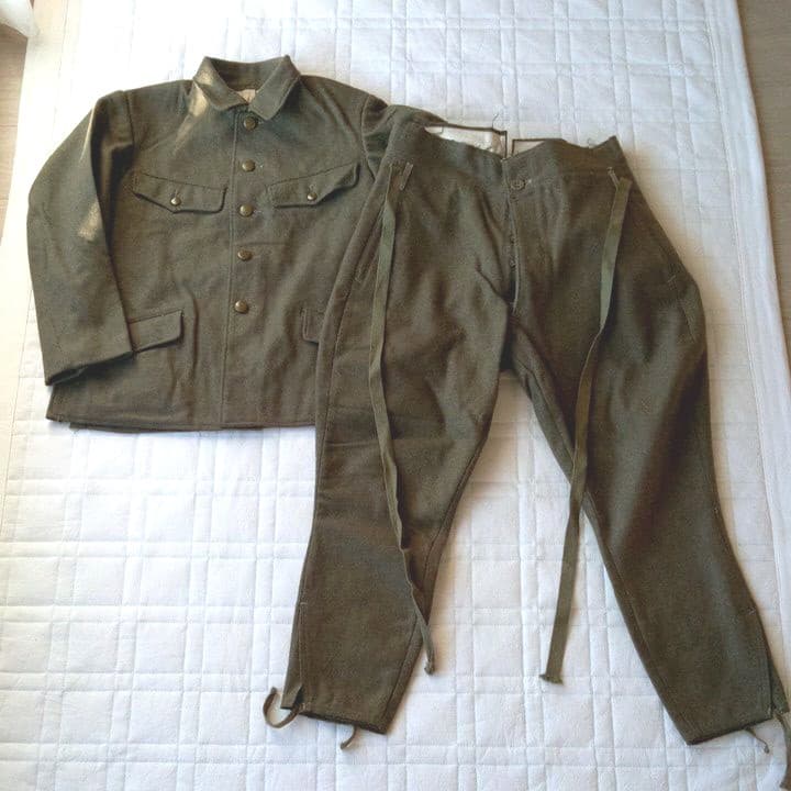 本物　ヴィンテージ　約80年前　兵服　上下　ミリタリージャケット&パンツ　未使用