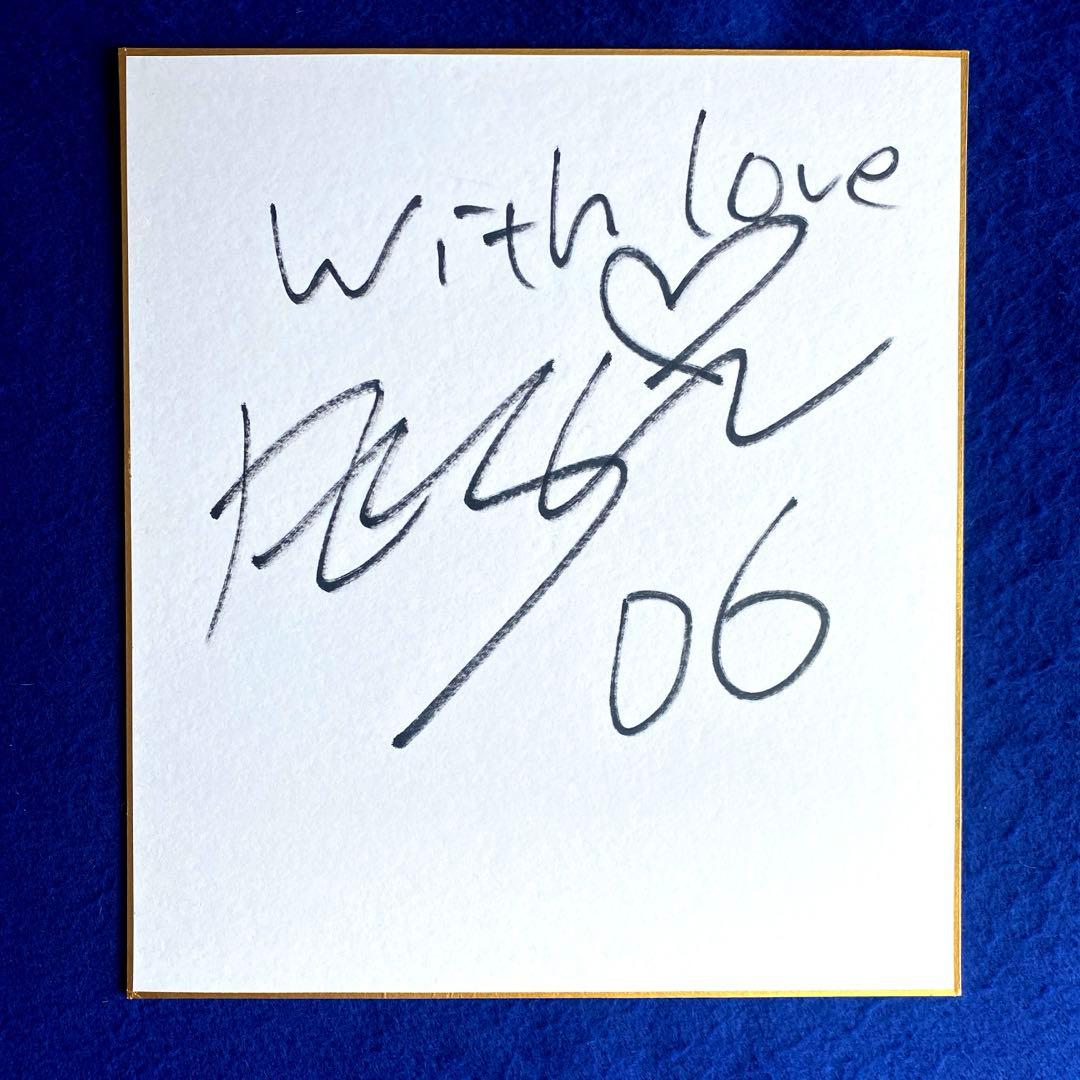 浜崎あゆみ　直筆サイン　色紙　ayu 写真付