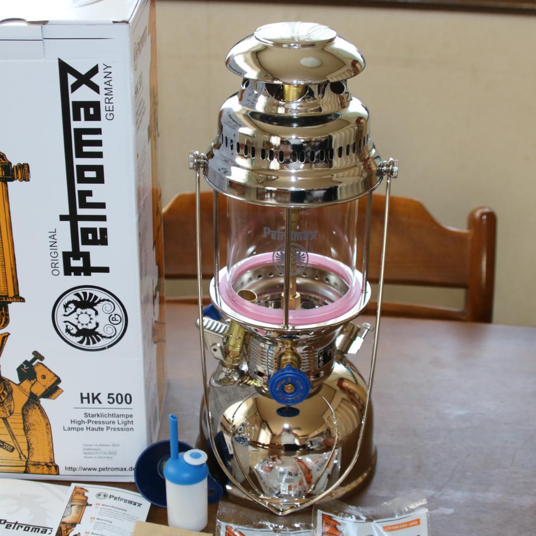 新品未使用　ペトロマックスHK500　灯油ランタン　カラー：ニッケル　正常機能品