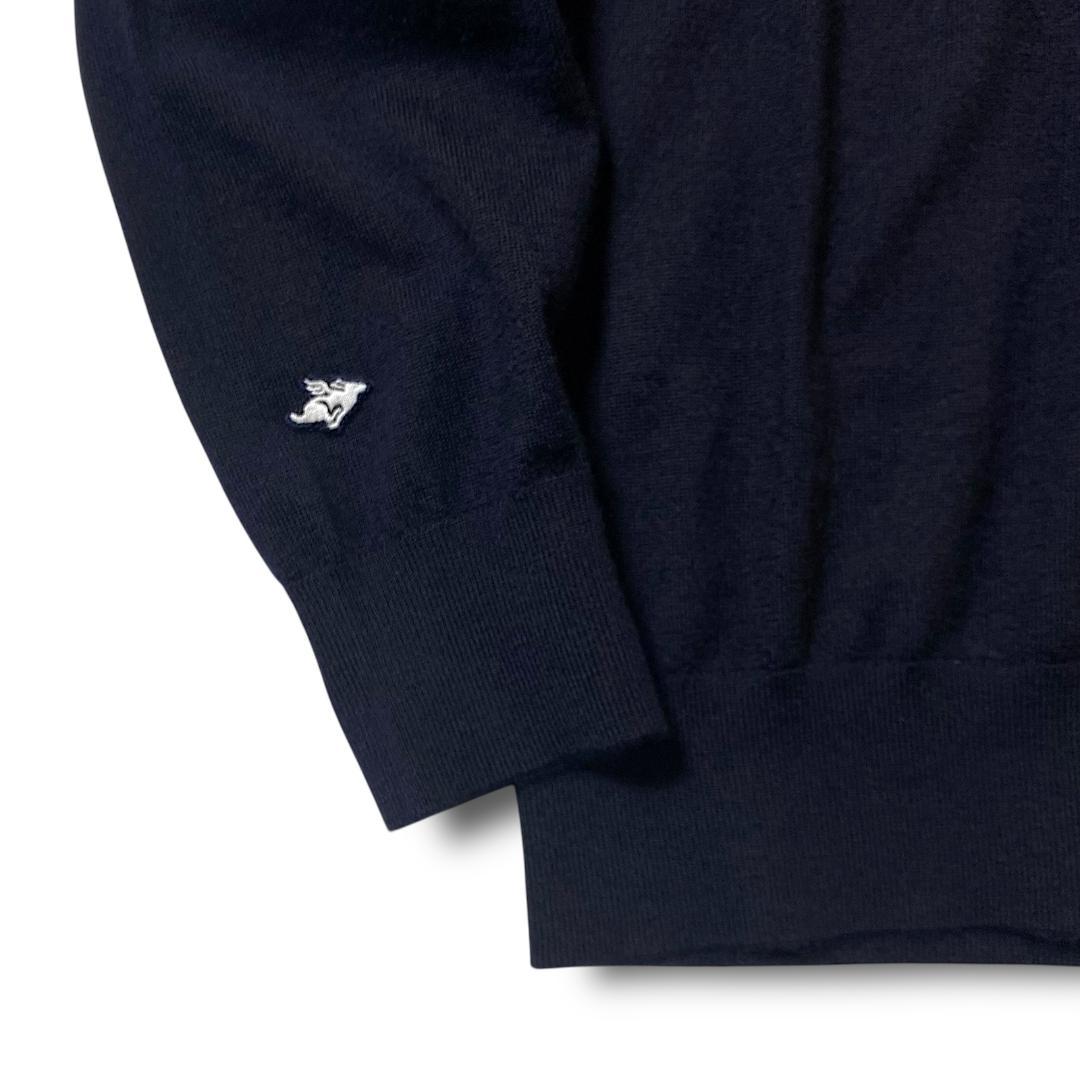 0 パーリーゲイツ 定4.1万 保温 カシミヤ ローゲージ ニット セーター 紺