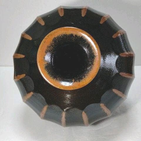 壺 黒天目　備前　藤原 一門