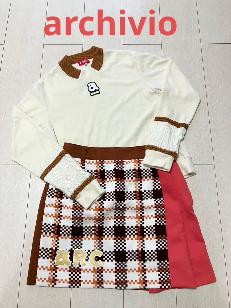 (美品)アルチビオarchivio プルオーバー・ニットスカート サイズ36