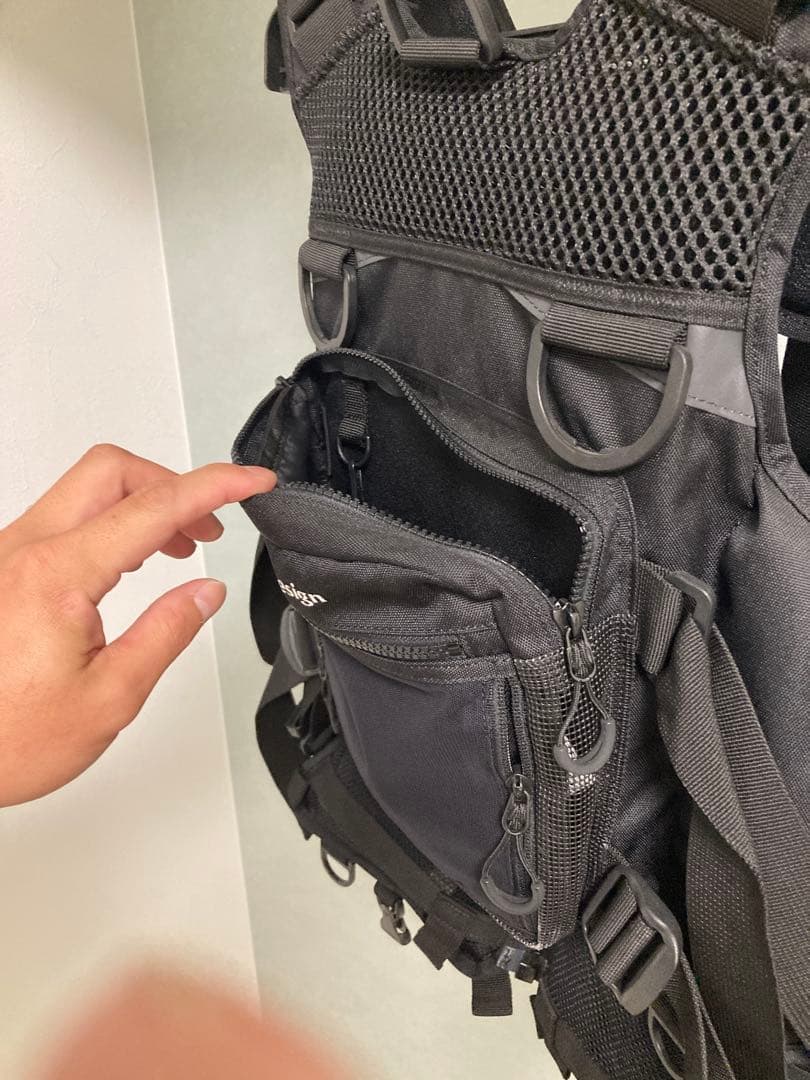 Anglers Design ブラック ライフジャケット