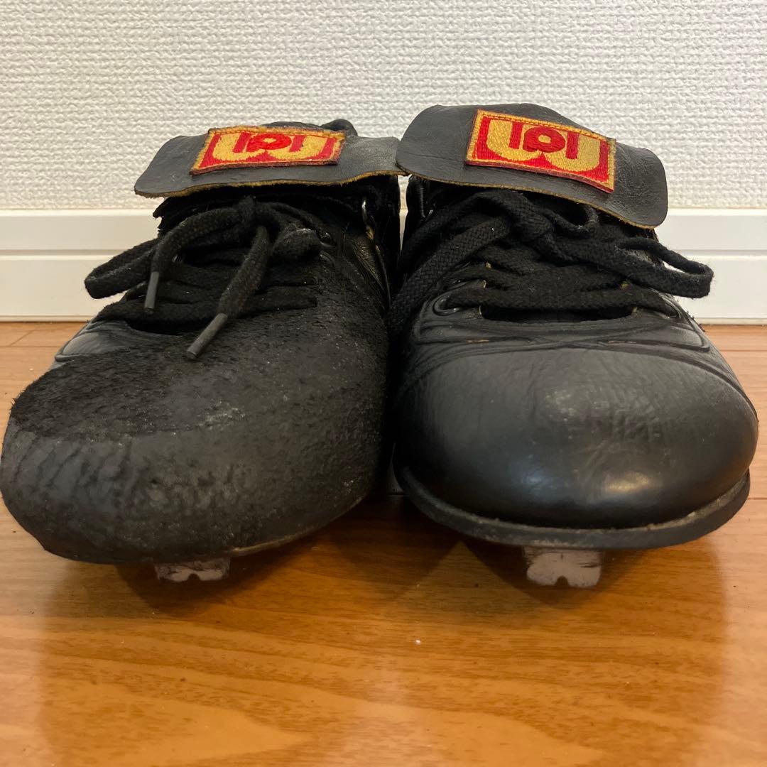 野球 右利きピッチャー仕様 ブラック・スパイク・シューズ サイズ: 26.5cm