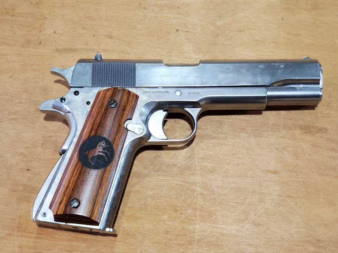 マルシン コルトガバメント MAXY ウッドグリップ 社外パーツ付！