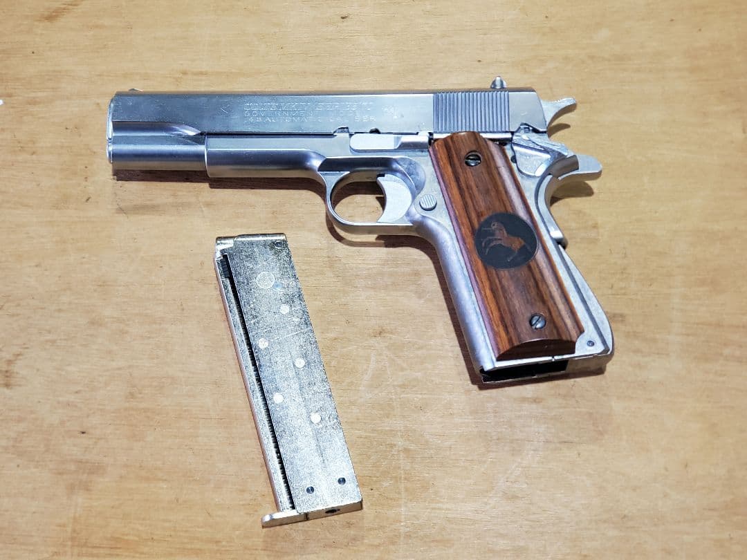 マルシン コルトガバメント MAXY ウッドグリップ 社外パーツ付！