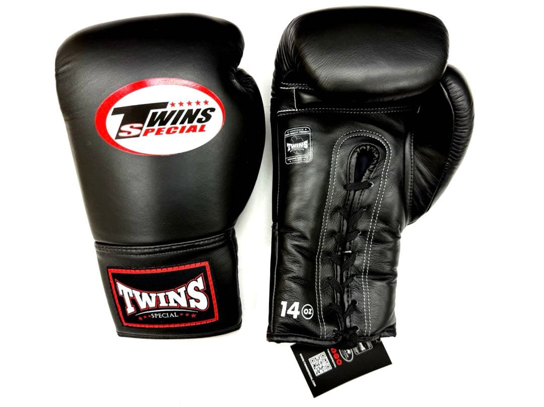 新品　タグ付　TWINS 14ozグローブ　黒　紐式　ヒモ式　ツインズ
