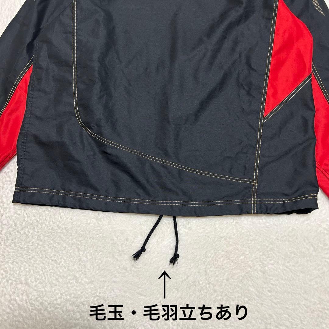 ミズノ MIZUNO タフブレーカー ウインドブレーカー 上下 黒/赤 L