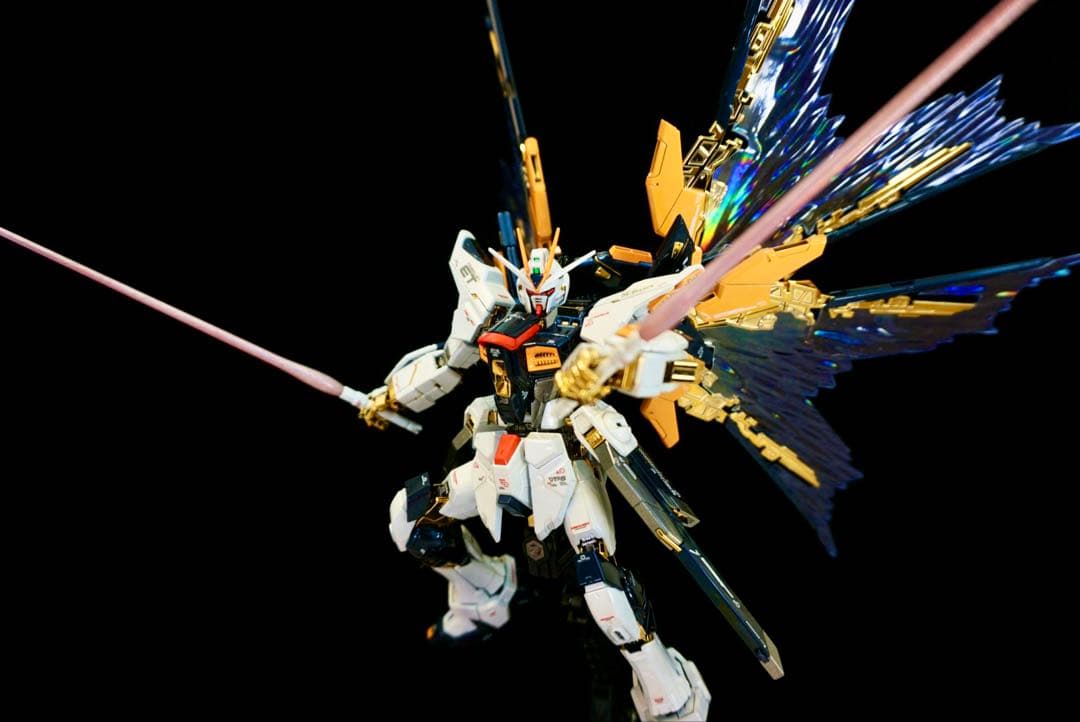 ※正月特価　全塗装RGストライクフリーダム　チタニウムフィニッシュ　ガンプラ