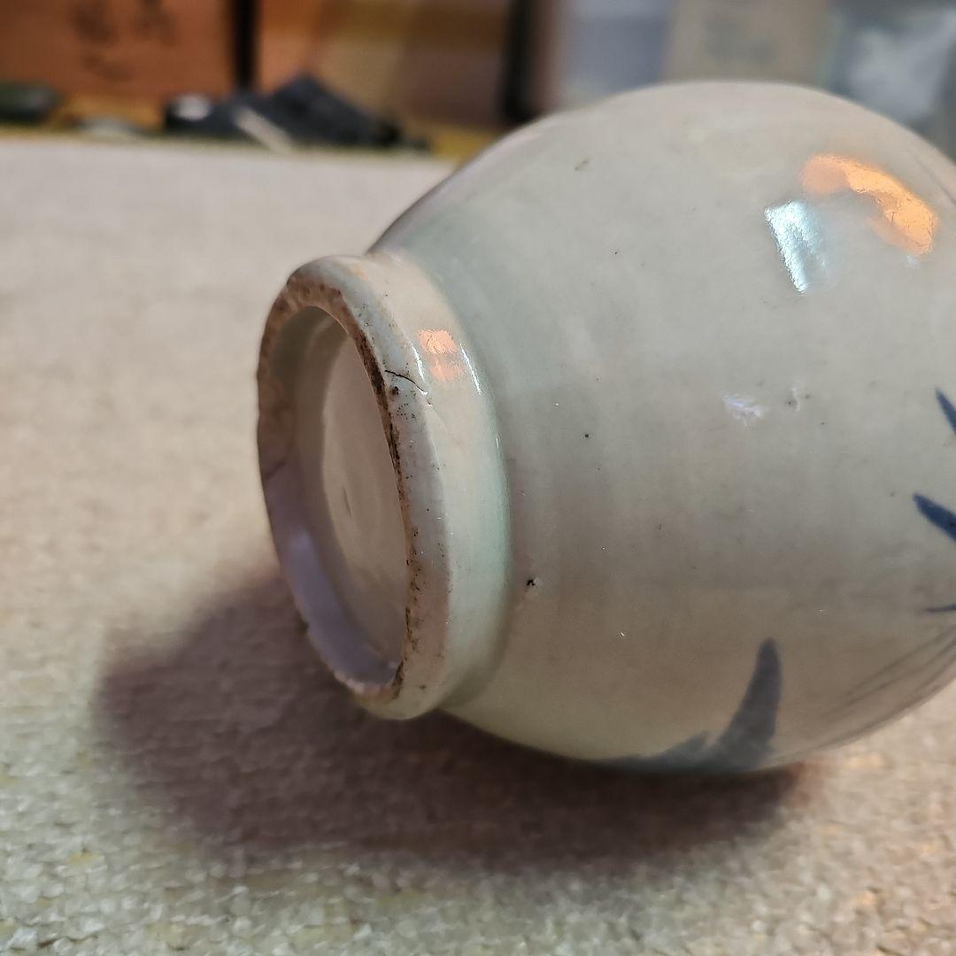 古伊万里 江戸中期 松竹梅染付徳利