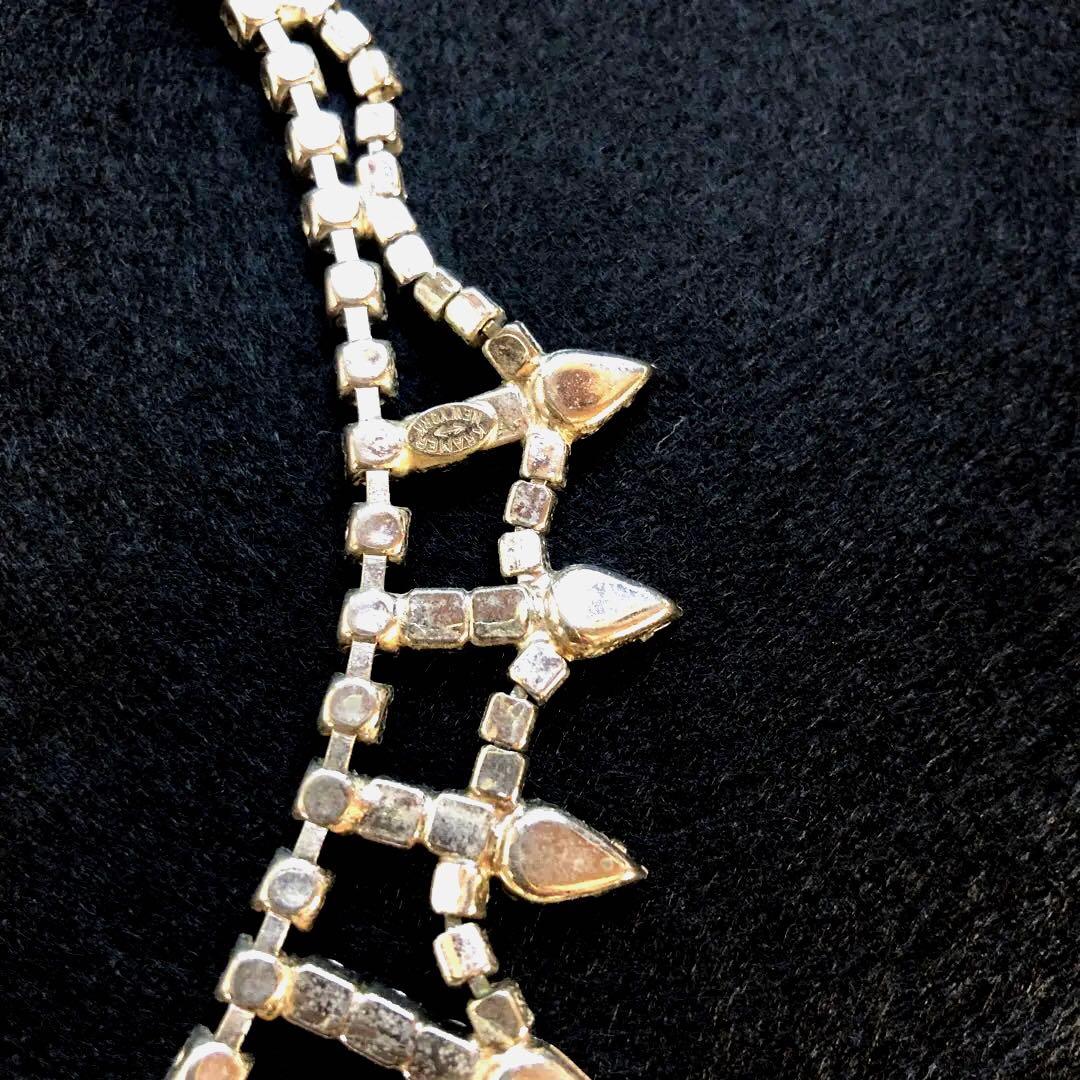 kramer社　コスチュームジュエリー　ネックレス　ラインストーン　クレーマー社